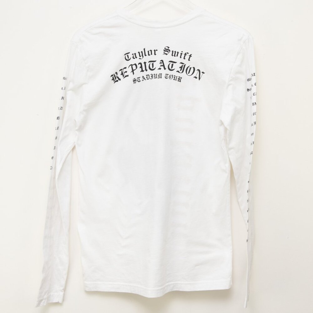 Taylor Swift Reputation Stadium Tour 2018 Long Sleeve Tee Authentic White Small - Picture 3 of 9